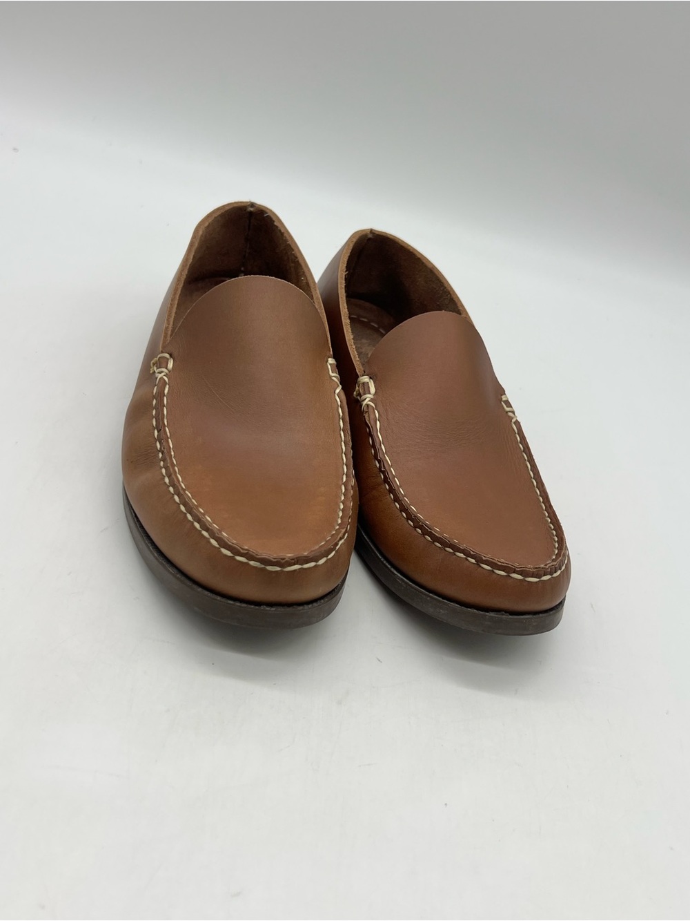 Oak Street Bootmakers Mens 10.5D Brown Leather Slip Moc Natural Chromexcel Shoes